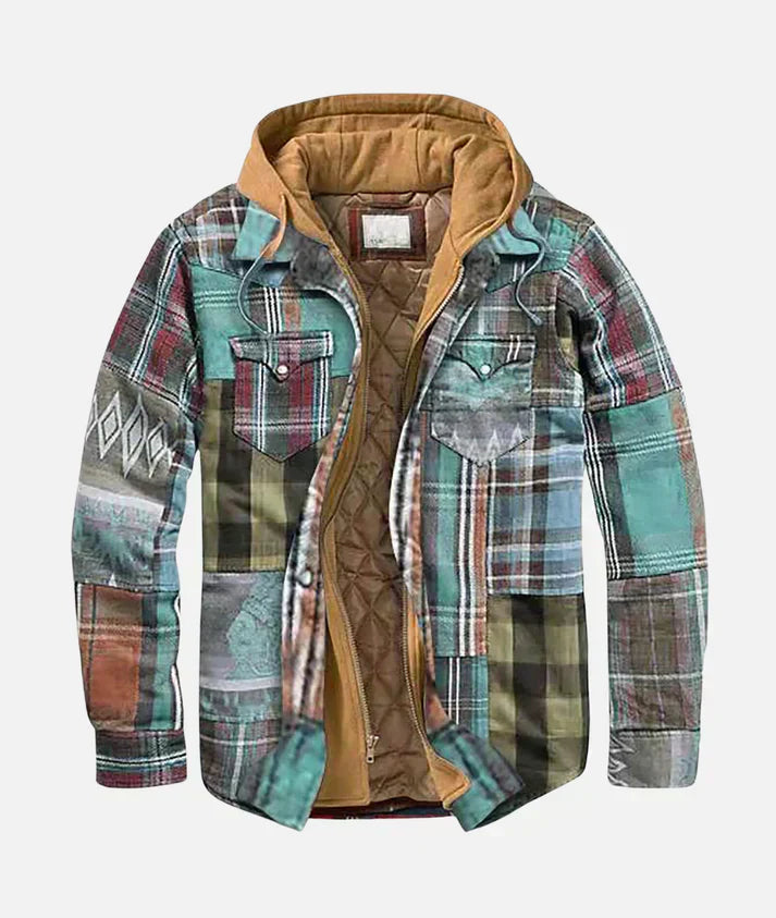 Venuesa Patchwork vest with check pattern