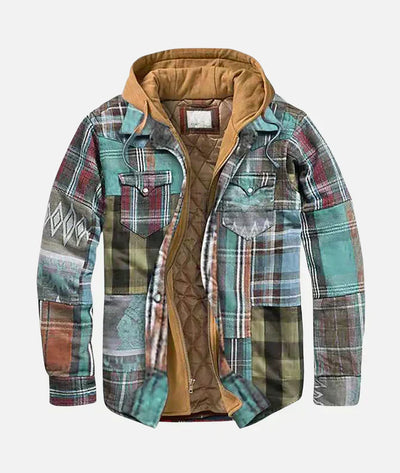 Venuesa Patchwork vest with check pattern