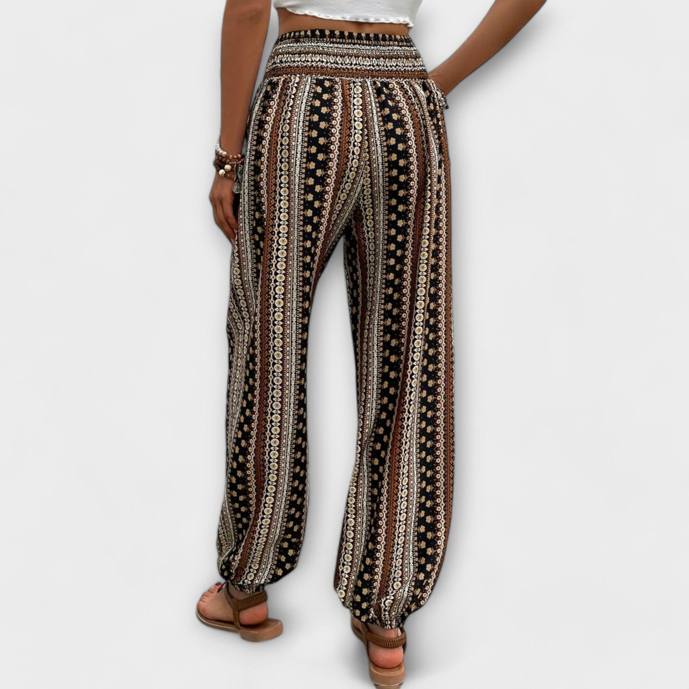 Scarlett Pants with Ethnic Graphic