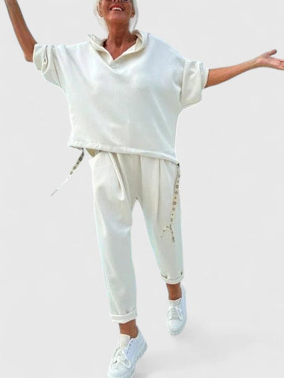 Sally Comfortable Hooded Sweatshirt Set