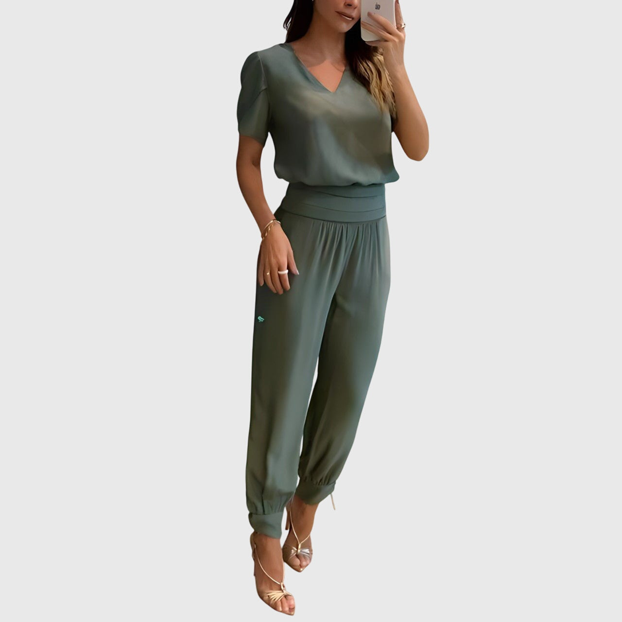 Jennifer Stylish Blouse and Pants Set