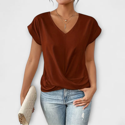 Carlinda Elegant V-neck Top