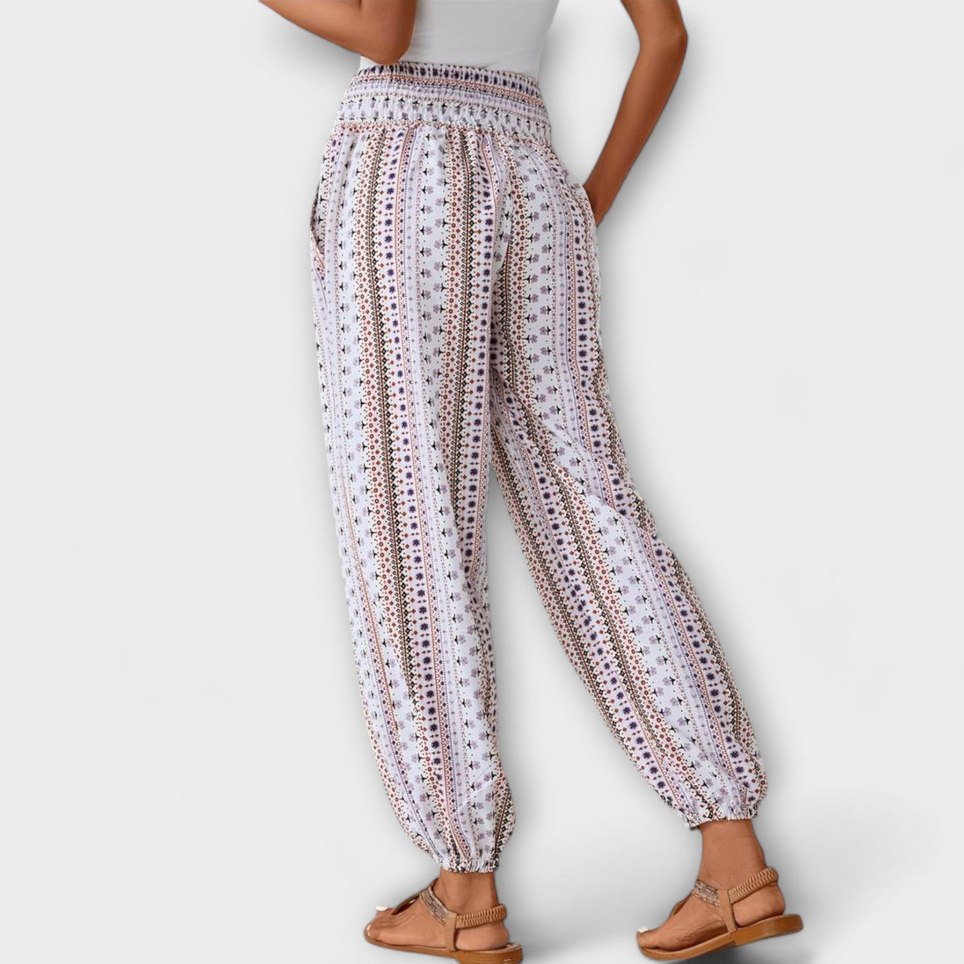 Scarlett Pants with Ethnic Graphic