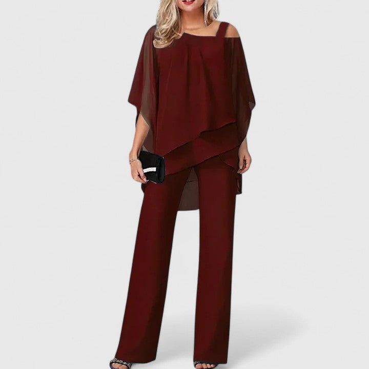 Serenity Elegant Two-Piece Pant Set