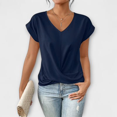 Carlinda Elegant V-neck Top
