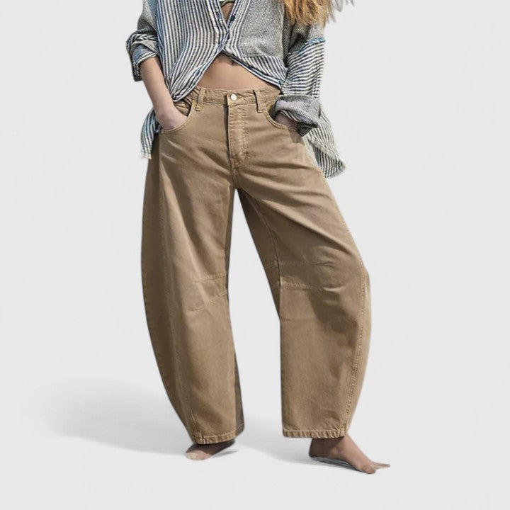 Rain Comfortable Wide-Leg Pants